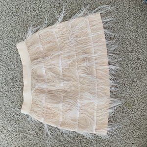 Blush Feather Mini Skirt
